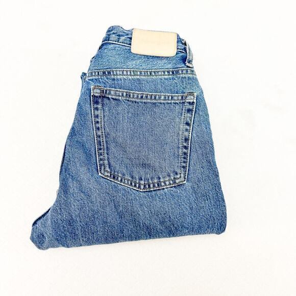 Everlane The 90's Cheeky Button Fly Jean Denim Medium Wash Size 23 Crop - Picture 1 of 10